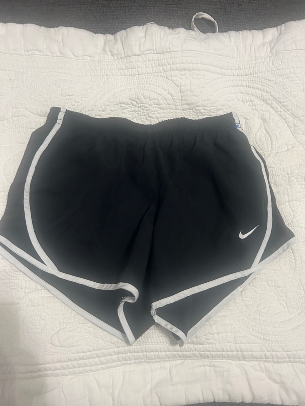 Nike toddlers Black Athletic/Swim Trunks with White Trim